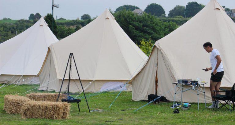 Bell tents at Mousehole Camping
